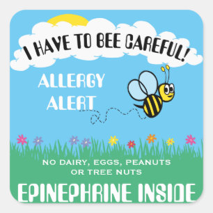 Stickers d'abeilles anti-allergie alimentaire mult