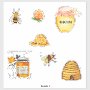 Stickers d'abeilles miel