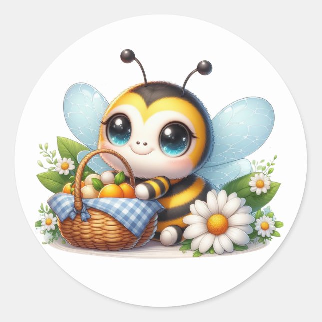 Stickers d'abeilles mignonnes (Devant)
