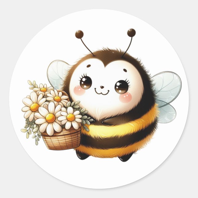 Stickers d'abeilles mignonnes (Devant)