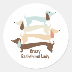 Stickers Dachshund Lady