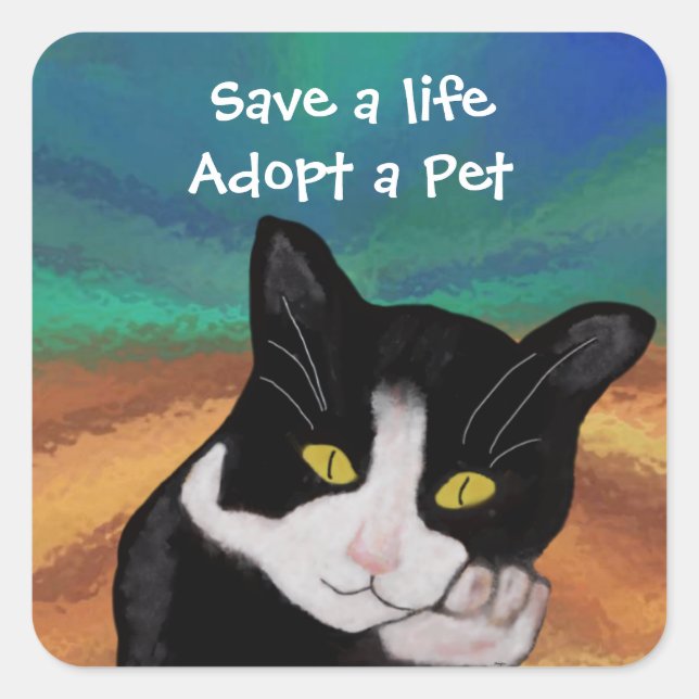 Stickers d'adoption pour animaux de compagnie Tuxe (Devant)