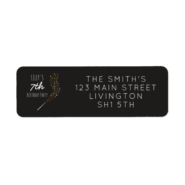 Stickers d'adresse de retour de la fête à thème ma (Devant)