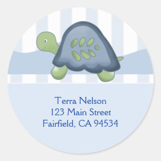 Stickers d'adresse de retour TURTLE DE RÉEF