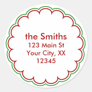 Stickers d'adresse de saint Noël
