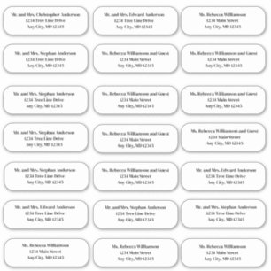 Stickers d'adresse du Mariage de police de caractè