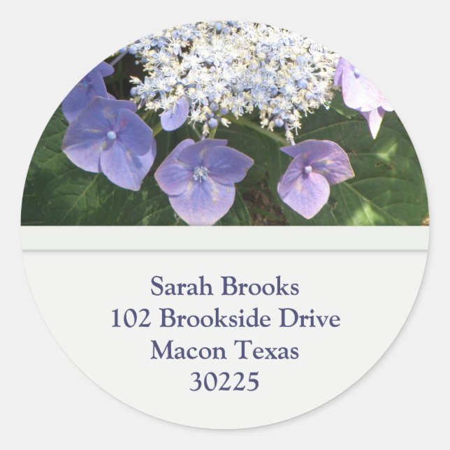 Stickers d'adresse Lacecap Hydrangea (Devant)