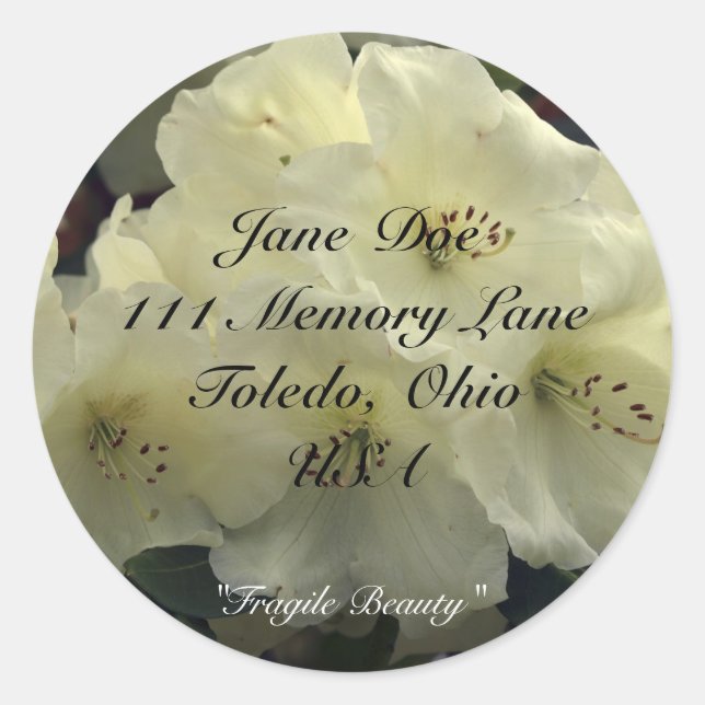 Stickers d'adresses florales (Devant)