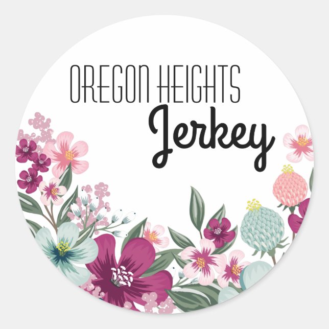 Stickers d'affaires de 20 à 1,5 po Fleurs tropical (Devant)