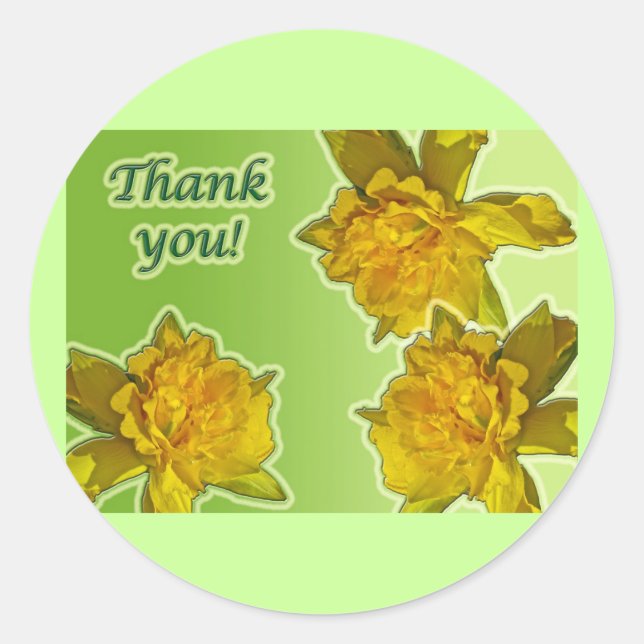 Stickers Daffodiques frits Merci (Devant)