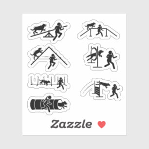 Stickers d'agilité de chien