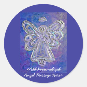 Stickers d'ailes d'angle violet avec messages pers