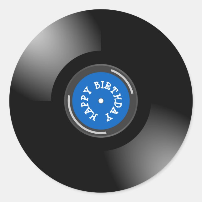 Stickers d'album rétro en vinyle d'anniversaire he (Devant)