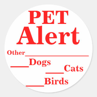Stickers d'alerte pour animaux