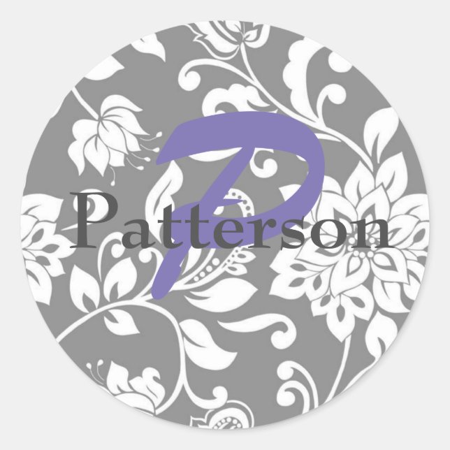 Stickers Damas Gris Personnalisés & Sceaux Envelop (Devant)