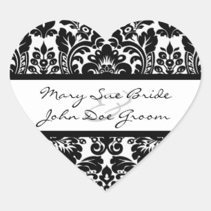 Stickers Damas noir et blanc pour les invitations