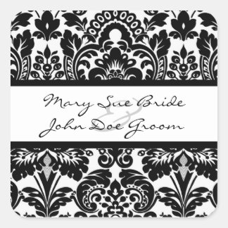 Stickers Damas noir et blanc pour les invitations