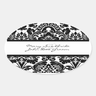 Stickers Damas noir et blanc pour les invitations