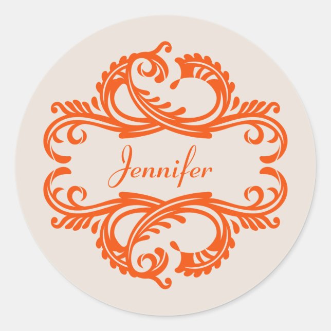 Stickers damas orange chic (Devant)
