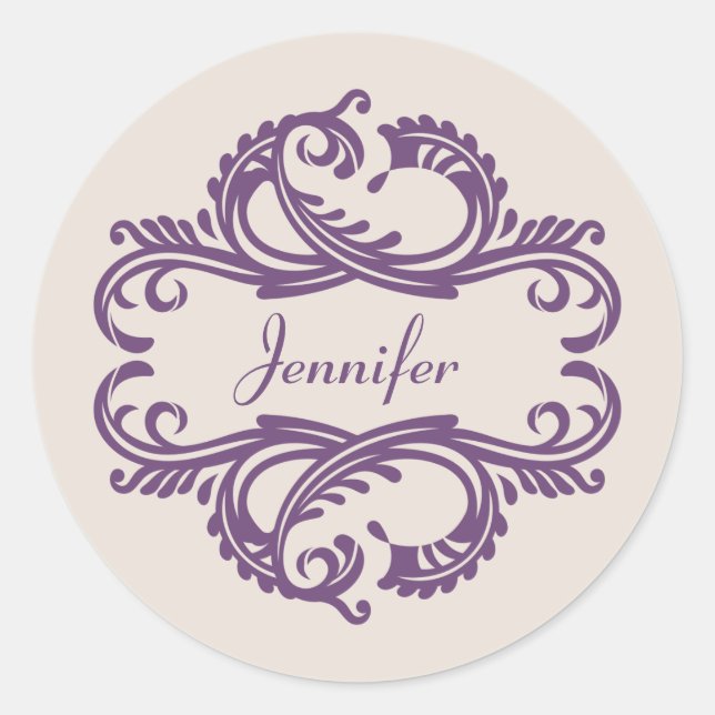 Stickers damas violet chic (Devant)