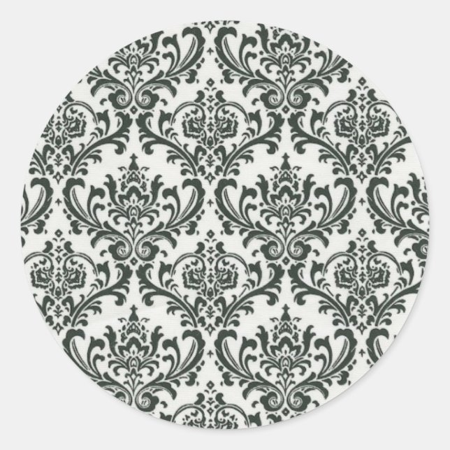 Stickers Damask noir et blanc (Devant)