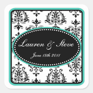 Stickers Damask opulents - Bleu