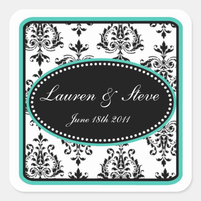 Stickers Damask opulents - Bleu (Devant)