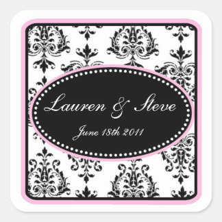 Stickers Damask opulents rose pivoine