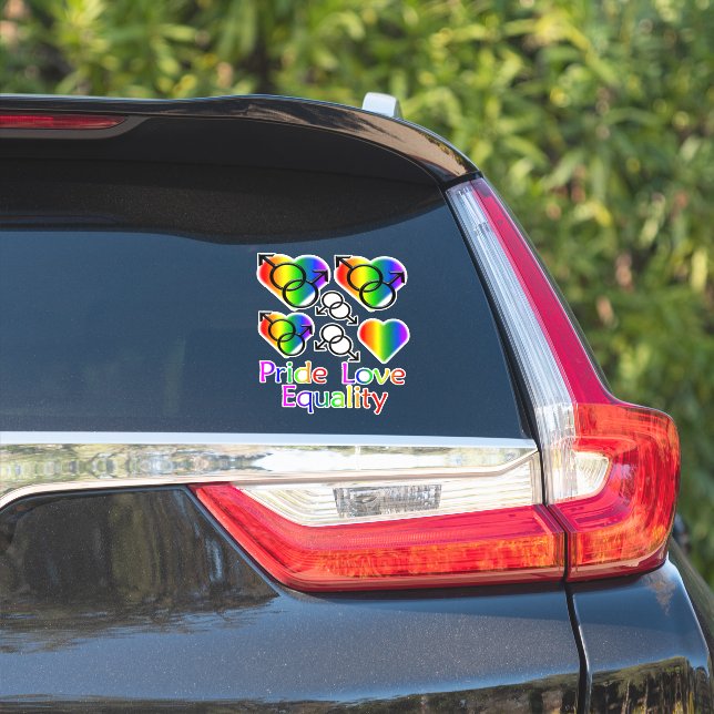 Stickers d'amour de sexe gay pride autocollants (Côté voiture)