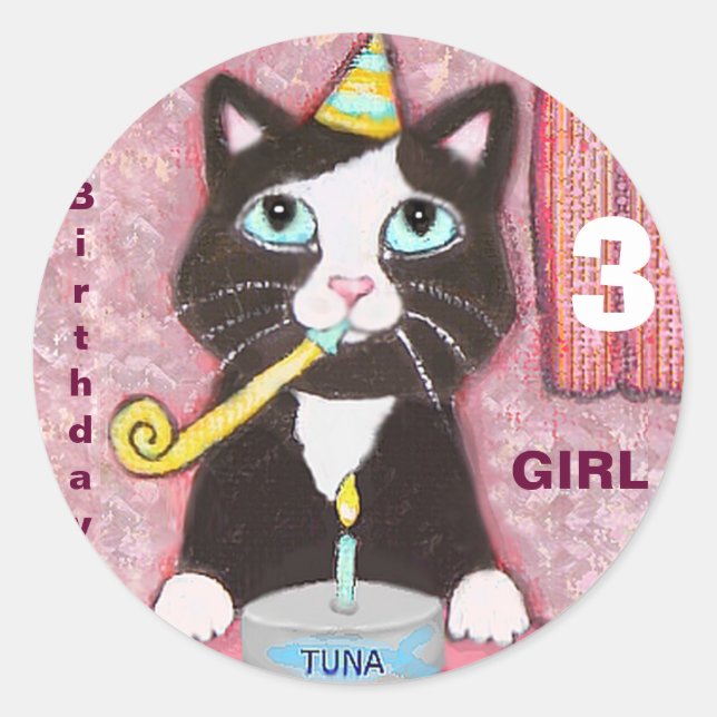 Stickers d'Amoureux des chats selon l'âge (Devant)