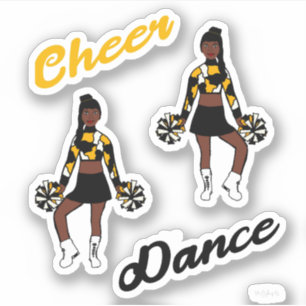 Stickers Dance Pom (Camo Jaune)