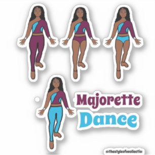 Stickers Dancer Changement Rapide Burgundy Aqua