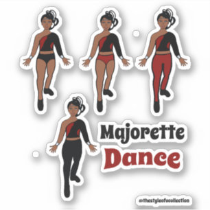Stickers Dancer Changement Rapide Rouge Noir