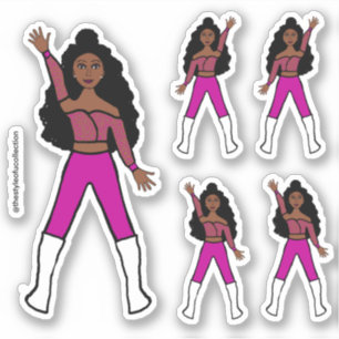 Stickers Dancer Hot Pink #1