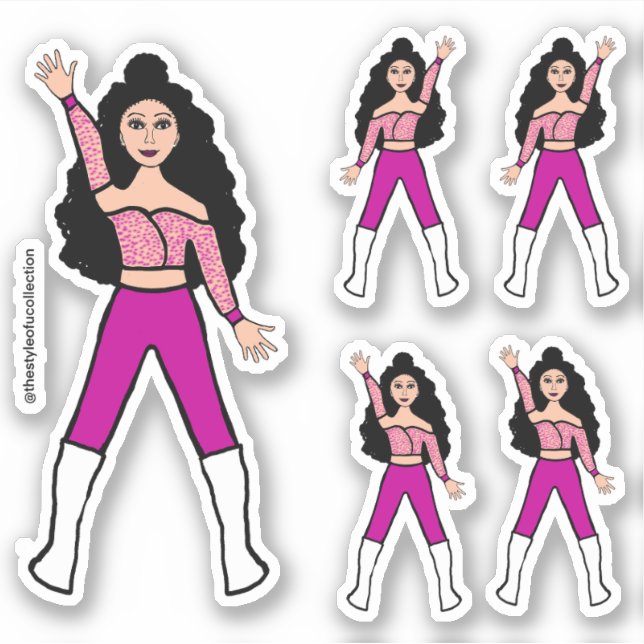 Stickers Dancer Hot Pink #2 (Devant)