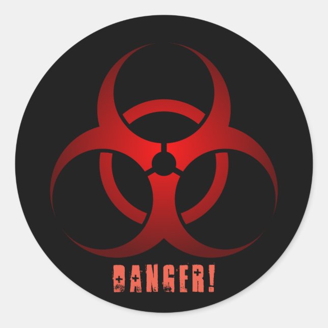 Stickers Danger Glossy 1½ pouce (feuille de 20) (Devant)