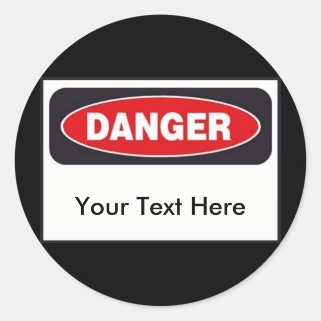 Stickers Danger - Personnaliser ! (Devant)