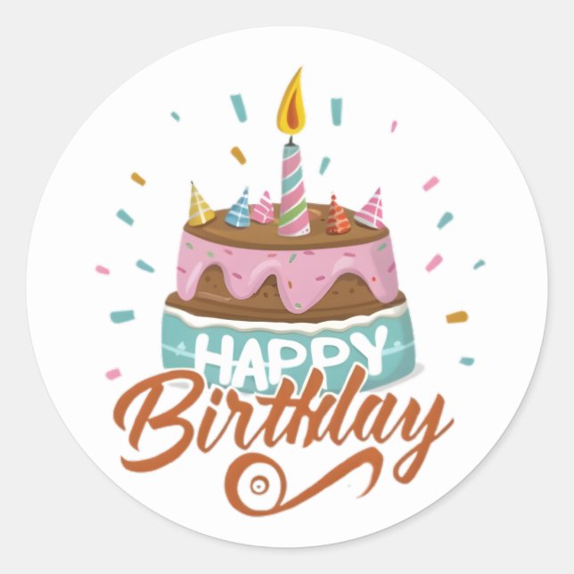 Stickers d'anniversaire amusants (Devant)
