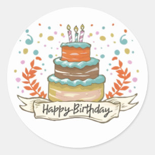 Stickers d'anniversaire amusants