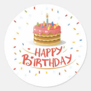 Stickers d'anniversaire amusants