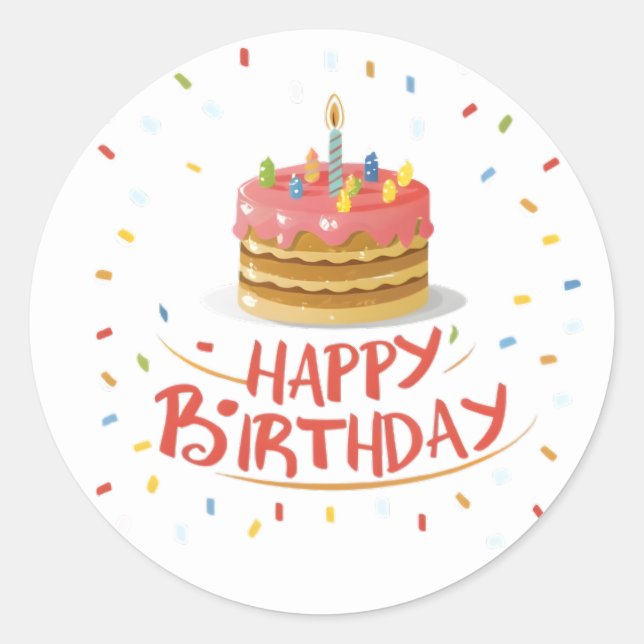 Stickers d'anniversaire amusants (Devant)