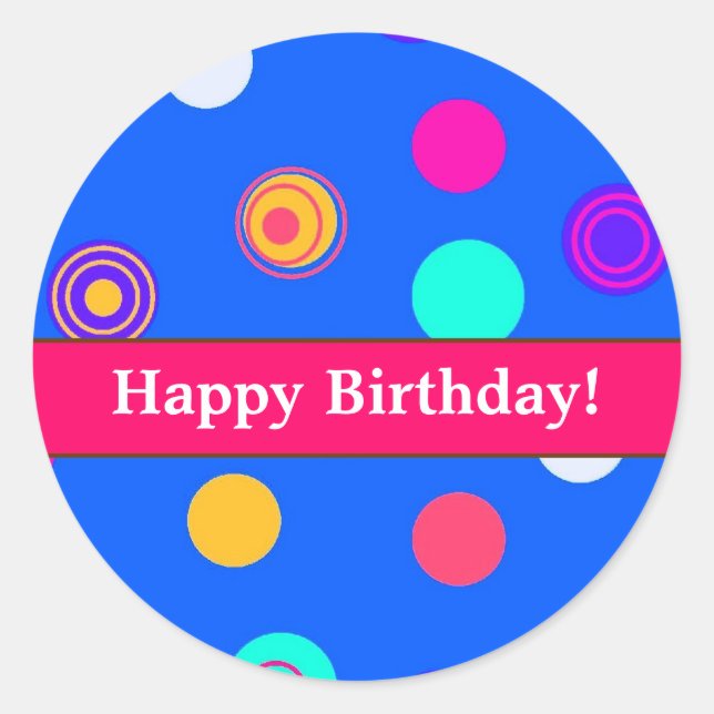 Stickers d'anniversaire amusants pour sceller les  (Devant)