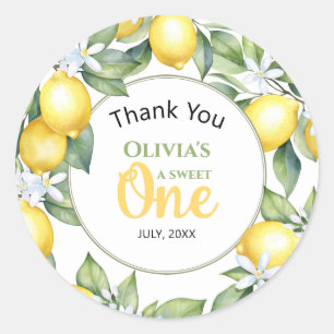 Stickers d'anniversaire citron citron