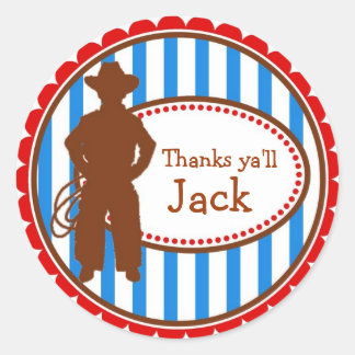 Stickers d'anniversaire Cowboy Wild West