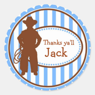 Stickers d'anniversaire Cowboy Wild West