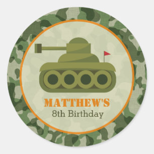 Stickers d'anniversaire de char - Soldat militaire