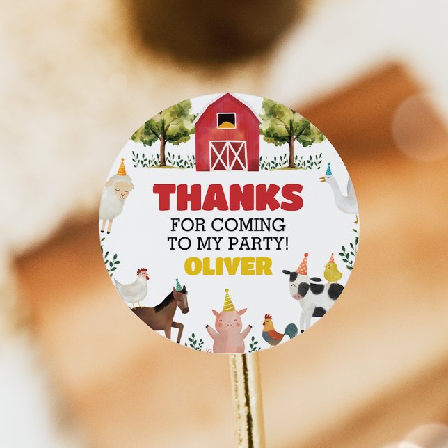 Stickers d'anniversaire de ferme (Créateur téléchargé)