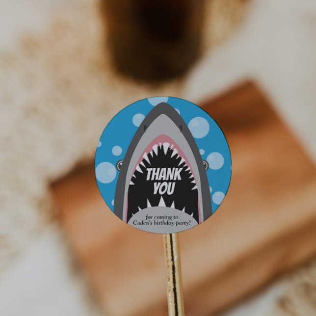 Stickers d'anniversaire de requin (Créateur téléchargé)