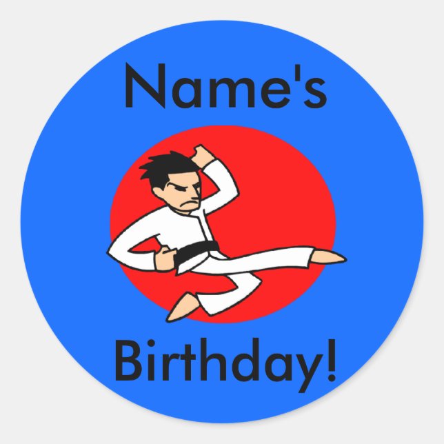 Stickers d'anniversaire Dynamite Martial Arts (Devant)