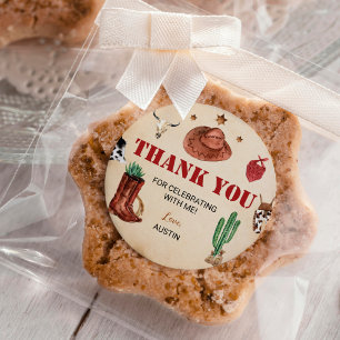 Stickers d'anniversaire Étiquette Western Rodeo Co